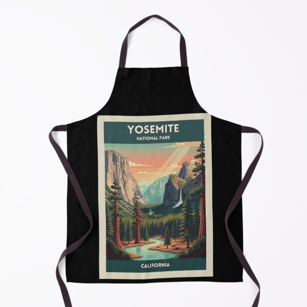 Item preview, Yosemite National Park Vintage Scene designed and sold by SktchnStichART.