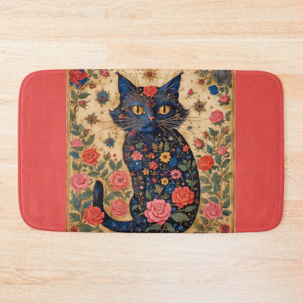 Item preview, A medieval cat among fantastical roses. designed and sold by Natalia-Vlad.