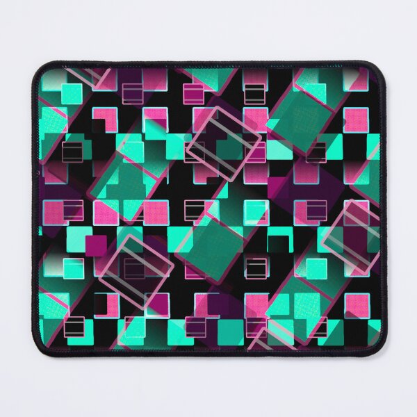 Item preview, Fragmented Pulse: Teal & Magenta Geometry designed and sold by IsotonicLunarCat.