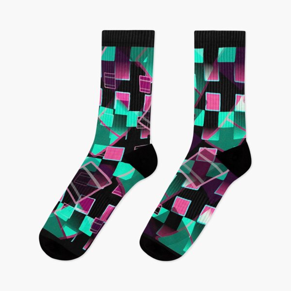 Item preview, Fragmented Pulse: Teal & Magenta Geometry designed and sold by IsotonicLunarCat.