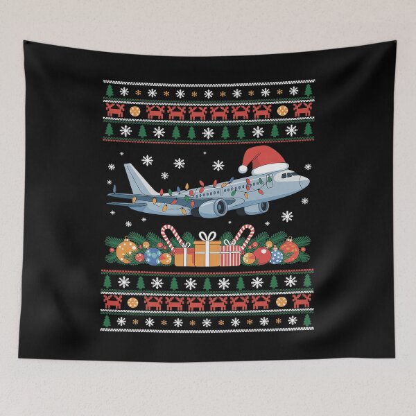 Item preview, Funny Xmas Lighting Tree Santa Ugly Airplane Christmas designed and sold by milanforbes.