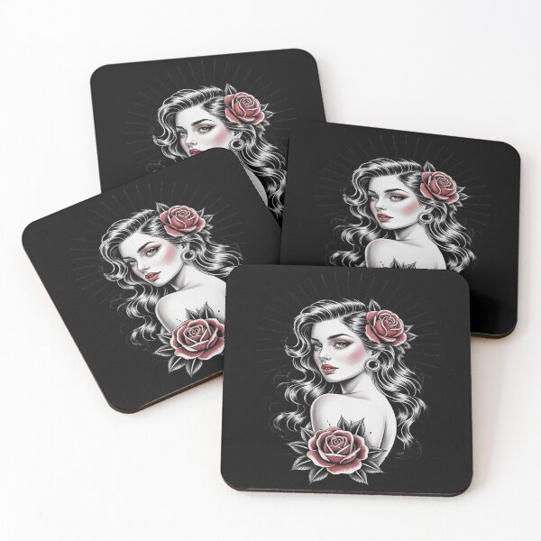 Item preview, Gypsy Tattoo Cool Lady American Tattoos designed and sold by velltoons.