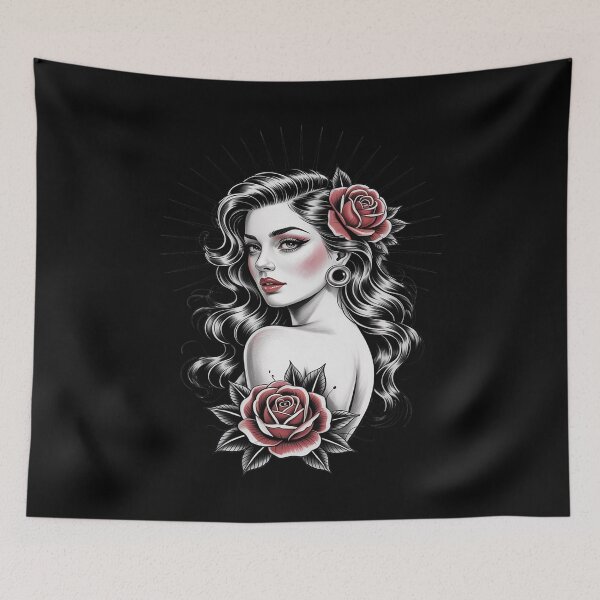 Item preview, Gypsy Tattoo Cool Lady American Tattoos designed and sold by velltoons.