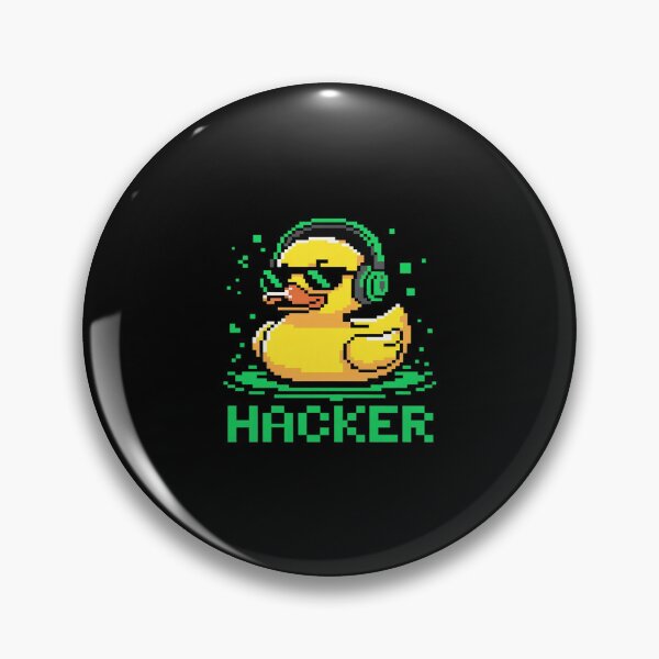 Item preview, Hacker Cyber Security Pixel Art Duck Hacking Programmer designed and sold by velltoons.