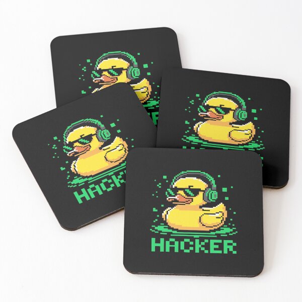 Item preview, Hacker Cyber Security Pixel Art Duck Hacking Programmer designed and sold by velltoons.