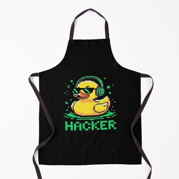 Item preview, Hacker Cyber Security Pixel Art Duck Hacking Programmer designed and sold by velltoons.