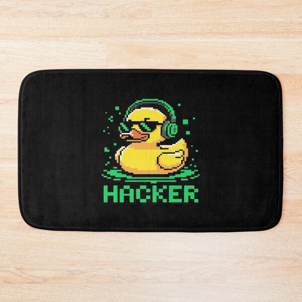 Item preview, Hacker Cyber Security Pixel Art Duck Hacking Programmer designed and sold by velltoons.
