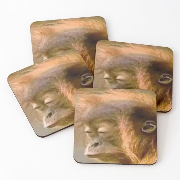 Item preview, squinting baby orangutan designed and sold by monkey zone.