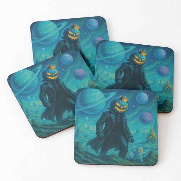 Item preview, Headless Horseman on Alien Planet with Gingerbread Creatures – Surreal Sci-Fi Fantasy designed and sold by TheHorsemanRidesAgain.