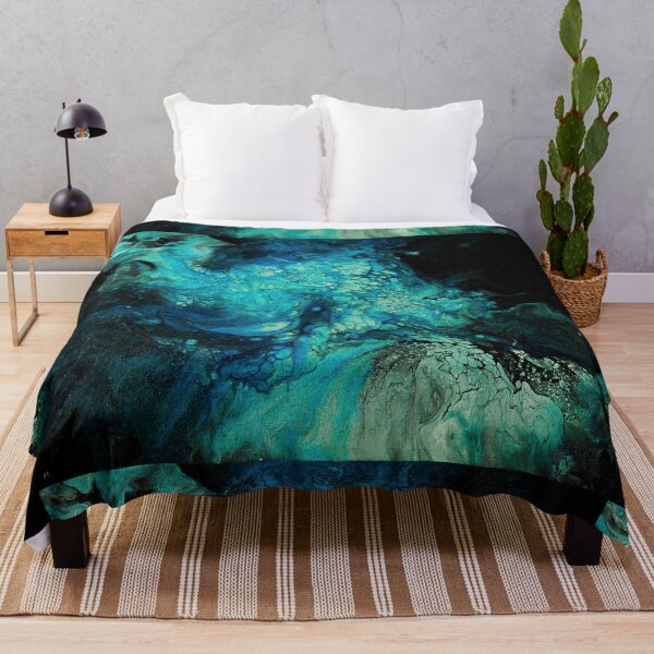 Item preview, Celestial Currents – Abstract Fluid Painting in Blue & Black designed and sold by kenglishart.