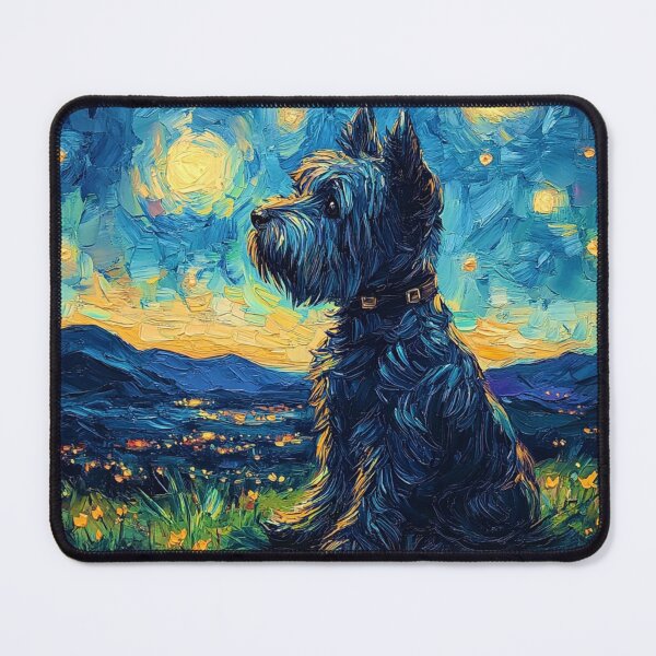Item preview, Scottish Terrier Starry Night designed and sold by Myra365Art.