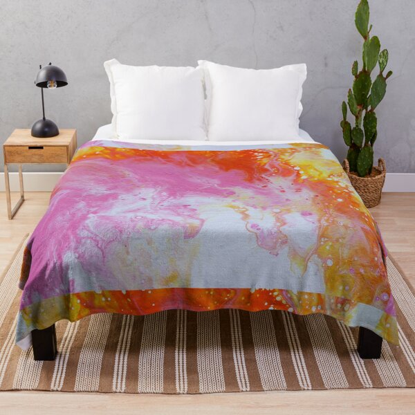 Item preview, Sunset Radiance – Fluid Painting in Warm Gold & Coral designed and sold by kenglishart.