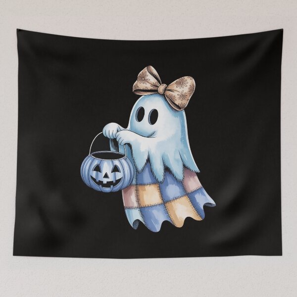 Item preview, Halloween Blue Denim Ghost Spooky Ghost Ghost Coquette designed and sold by JaskconLIfe23.