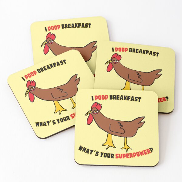 Item preview, I Poop Breakfast Funny Chicken by Everything Eli designed and sold by EverythingEli.