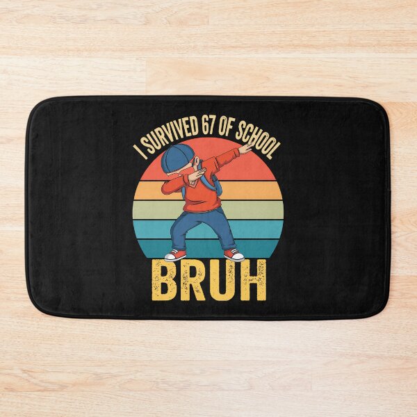 Item preview, I Survived 67 Days Of School Bruh Dabbing Six Seven Funny designed and sold by facegm.