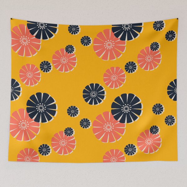 Item preview, Cubist Retro Floral Seamless Repeat designed and sold by Sharon Schwalbe.