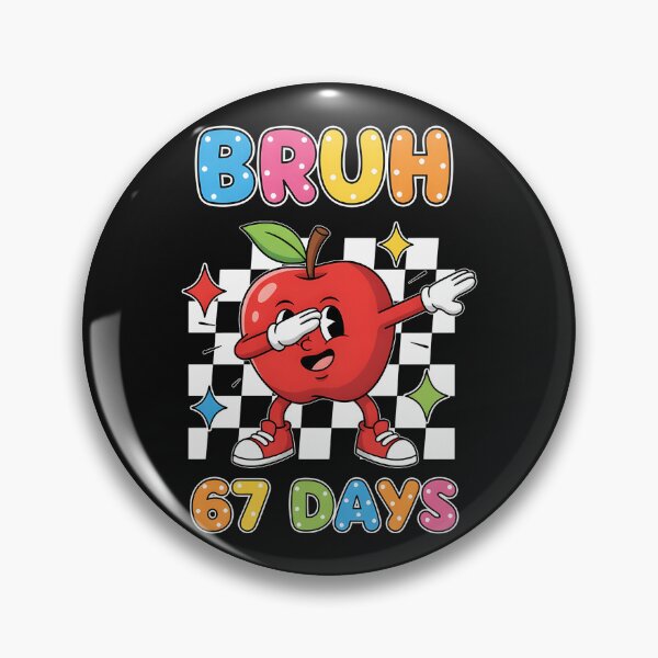 Item preview, Bruh 67 Days Dabbing Apple Student Squad Funny Kids 6 7 Meme designed and sold by facegm.