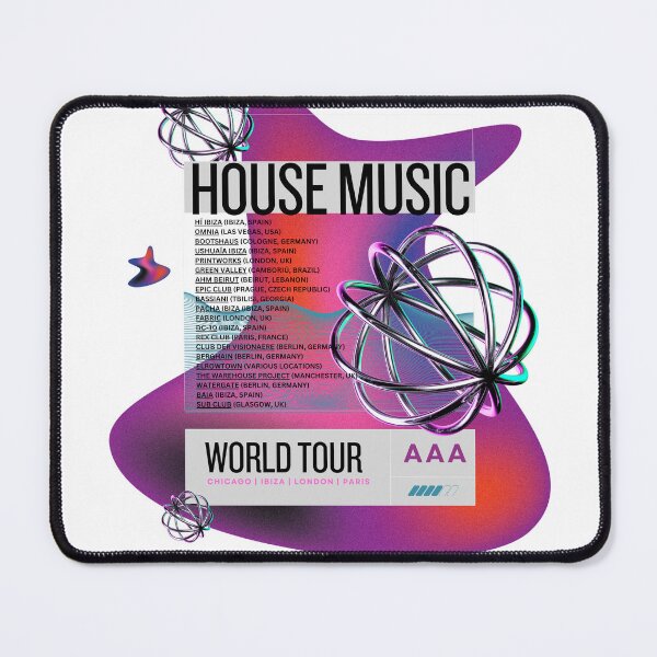 Item preview, HOUSE MUSIC WORLD TOUR designed and sold by TOP_TEES.