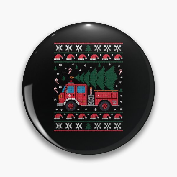 Item preview, FUNNY Fire Truck Firefighters Ugly Christmas with Tree designed and sold by DrewLeuschke.