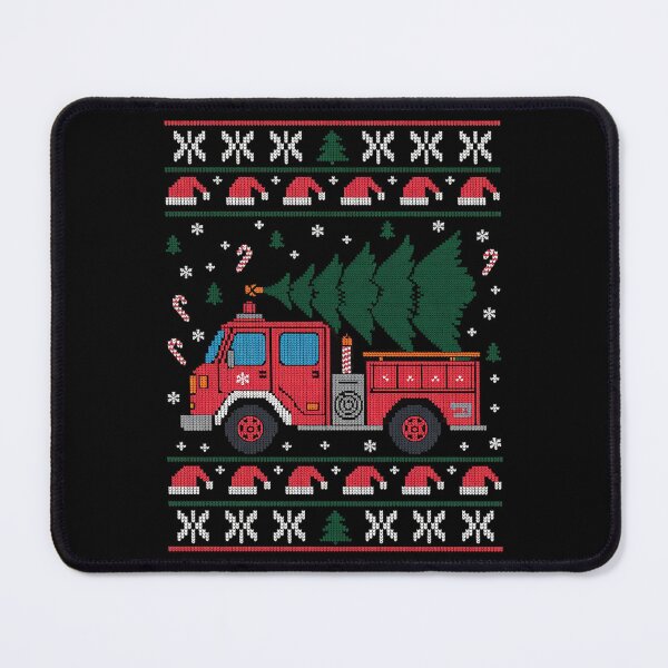 Item preview, FUNNY Fire Truck Firefighters Ugly Christmas with Tree designed and sold by DrewLeuschke.