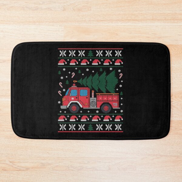 Item preview, FUNNY Fire Truck Firefighters Ugly Christmas with Tree designed and sold by DrewLeuschke.