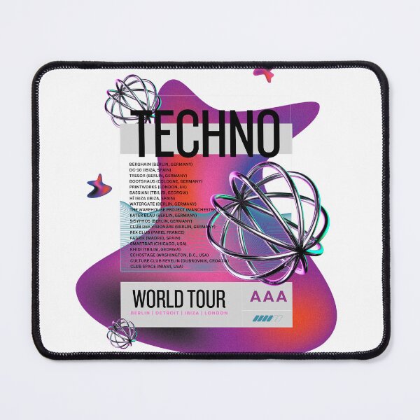 Item preview, TECHNO WORLD TOUR designed and sold by TOP_TEES.