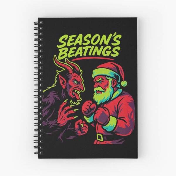 Item preview, Season’s Beatings Santa vs Krampus Retro Fight Design designed and sold by Victor Shadehorn.