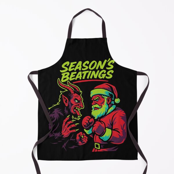 Item preview, Season’s Beatings Santa vs Krampus Retro Fight Design designed and sold by Victor Shadehorn.