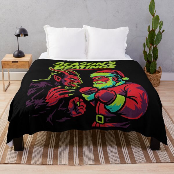 Item preview, Season’s Beatings Santa vs Krampus Retro Fight Design designed and sold by Victor Shadehorn.