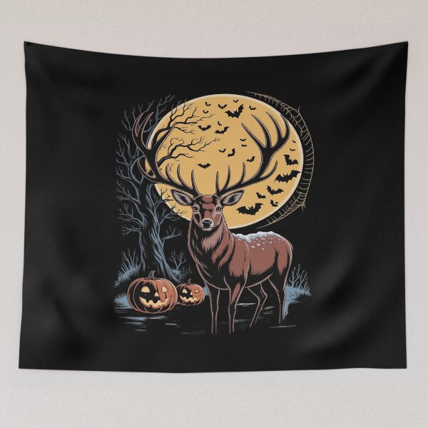 Item preview, Halloween Deer Spooky Forest Buck Pumpkin Hunting Season designed and sold by ToggleBet.