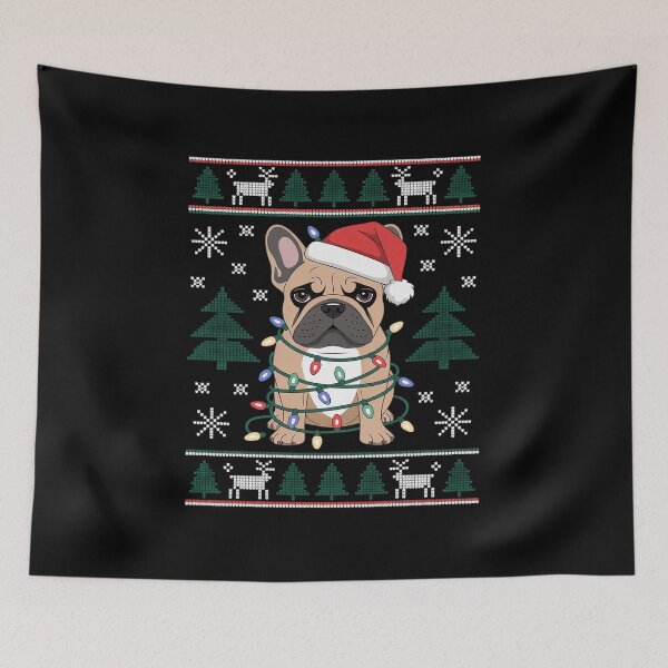 Item preview, Frenchie Dog Santa French Bulldog Christmas designed and sold by VasilisLamArt.