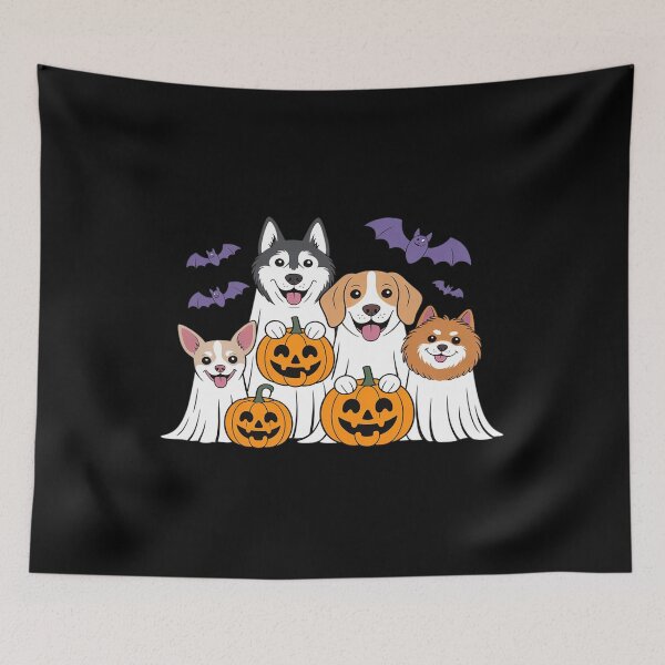 Item preview, Halloween Dogs Ghost Pumpkins Spooky Dog Lover designed and sold by ToggleBet.