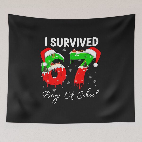 Item preview, I Survived 67 Days School Christmas Meme 100Th Day Of School designed and sold by diyoor.