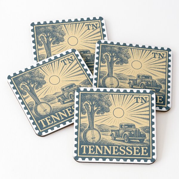 Item preview, Tennessee Vintage Stamp Design - Strings & Steel designed and sold by Automotive Art by Greg.