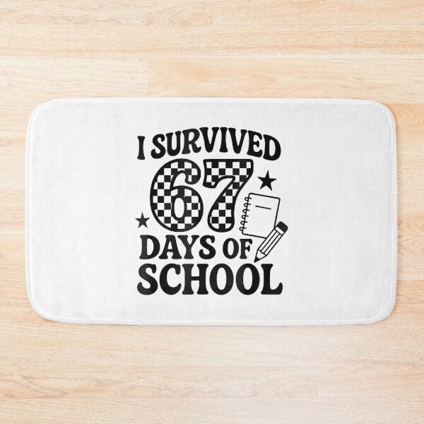 Item preview, 67 Days Of School Groovy Checkered designed and sold by diyoor.