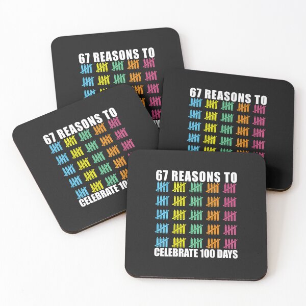Item preview, 67 Reasons To Celebrate 100 Days Of School Teachers Students  designed and sold by diyoor.