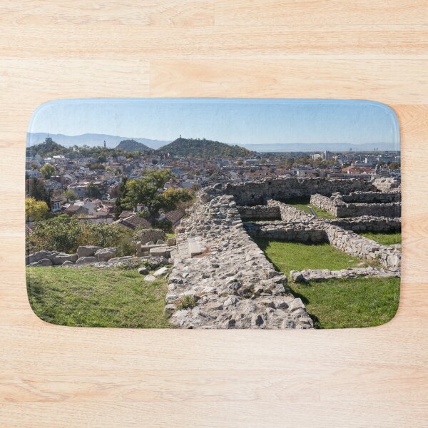 Item preview, Ancient Fortress Ruins Overlooking Modern City Plovdiv designed and sold by Georgia Mizuleva.