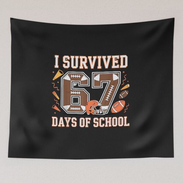 Item preview, I Survived 67 Days Of School Teachers Students Football Gift designed and sold by diyoor.