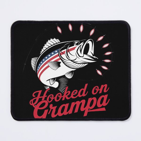 Item preview, Mens Hooked on Grampa Fisherman American Flag Pattern Raglan designed and sold by LegendsArt75.