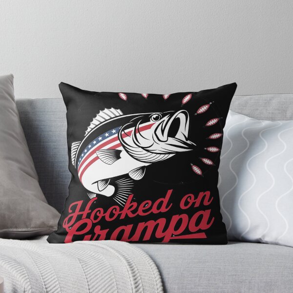 Item preview, Mens Hooked on Grampa Fisherman American Flag Pattern Raglan designed and sold by LegendsArt75.