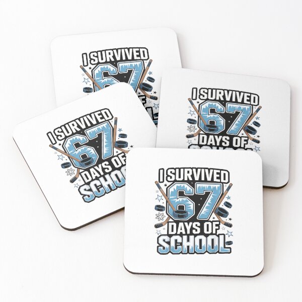 Item preview, I Survived 67 Days Of School - Teachers Students Hockey Gift  designed and sold by diyoor.