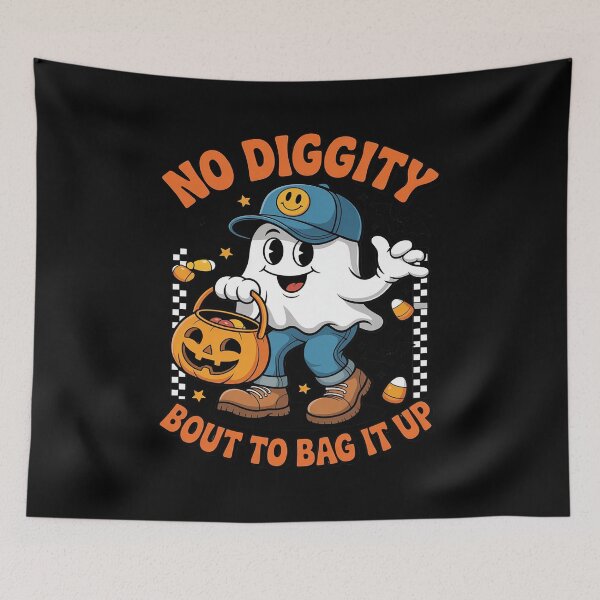Item preview, Halloween Ghost No Diggity Bout to Bag it Up designed and sold by SnackPAC.