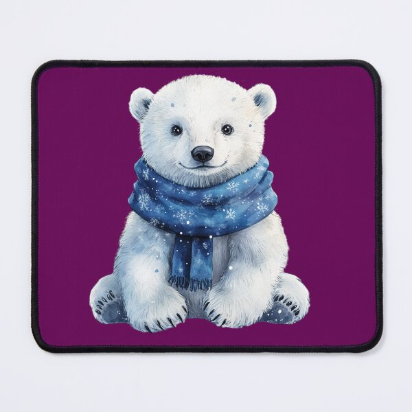 Item preview, Winter Polar Bear with Blue Scarf Design designed and sold by NotasCreativa.