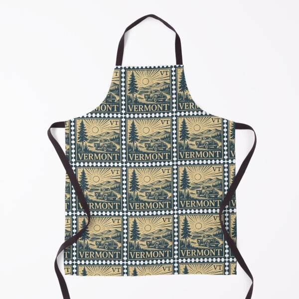 Item preview, Vermont Vintage Stamp Design - Pines & Pickups designed and sold by Automotive Art by Greg.