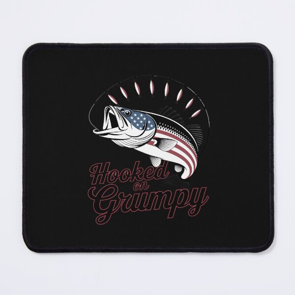 Item preview, Mens Hooked on Grumpy Fisherman American Flag Pattern designed and sold by GaryPacheco6.