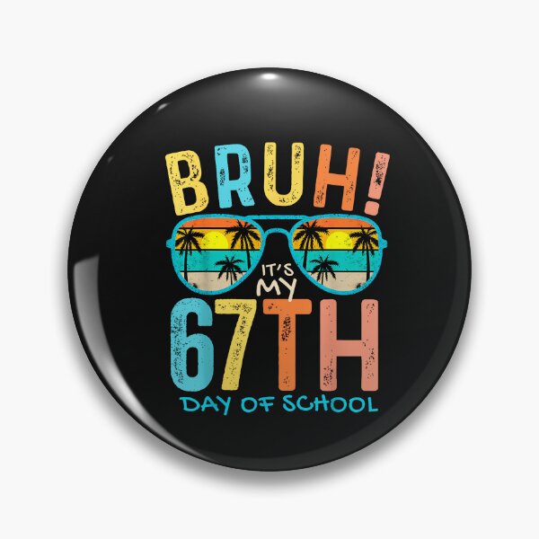Item preview, Bruh It'S My 67Th Day Of School Teachers Boys Retro Glasses designed and sold by TalalosART.