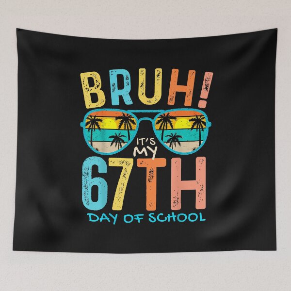 Item preview, Bruh It'S My 67Th Day Of School Teachers Boys Retro Glasses designed and sold by TalalosART.