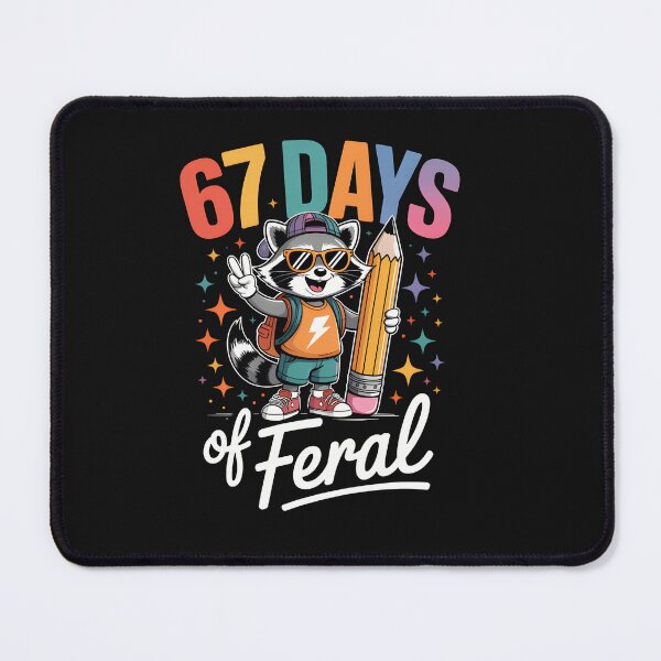 Item preview, 67 Days Of Feral Funny Raccoon 67 Meme Humor Teachers 6 7 designed and sold by TalalosART.