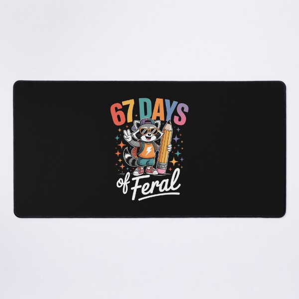 Item preview, 67 Days Of Feral Funny Raccoon 67 Meme Humor Teachers 6 7 designed and sold by TalalosART.