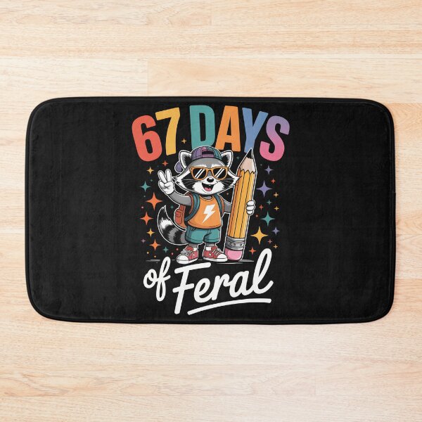 Item preview, 67 Days Of Feral Funny Raccoon 67 Meme Humor Teachers 6 7 designed and sold by TalalosART.